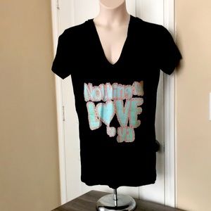 Women’s Nothing But 💗 4 Ya black hooded T-shirt